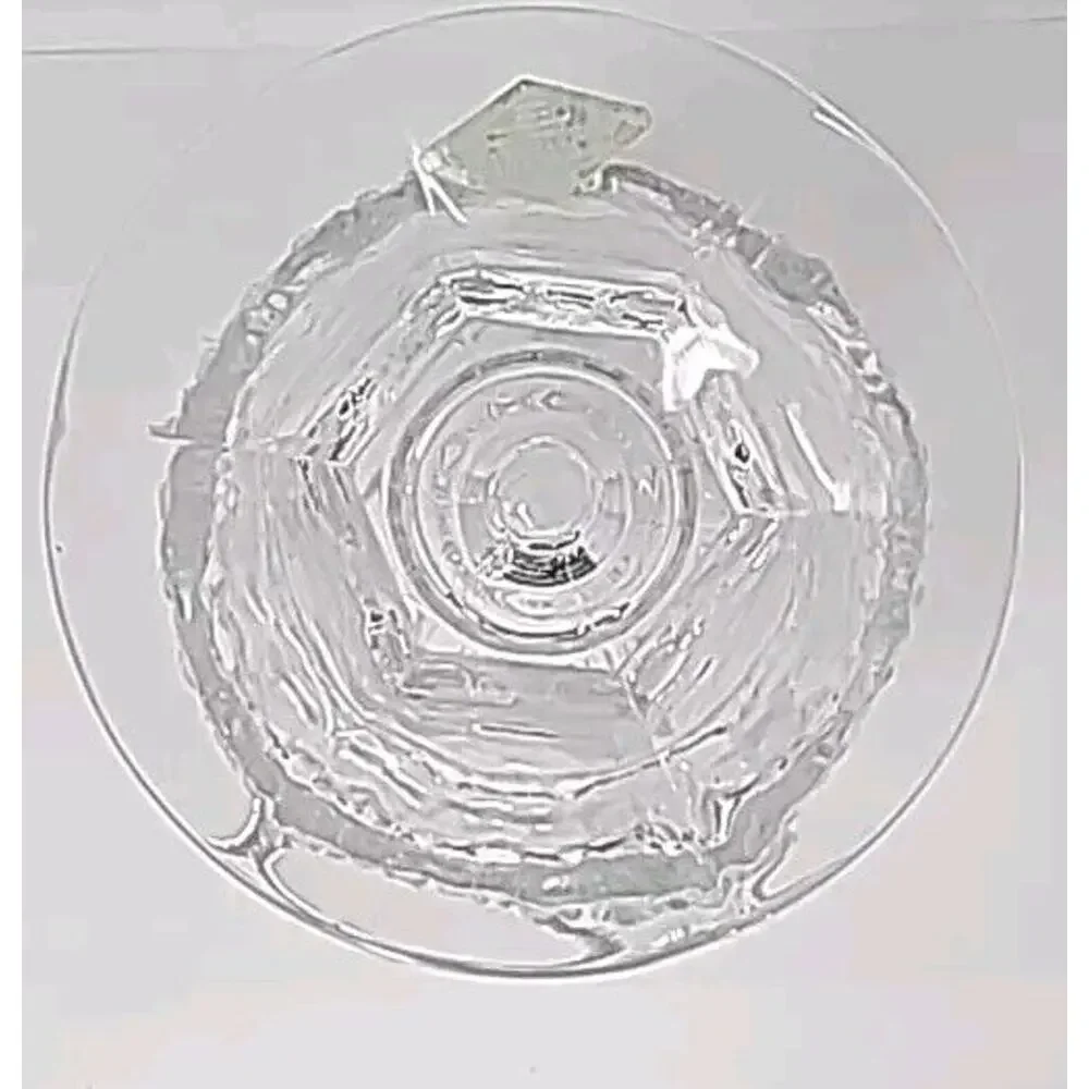 1970s Shannon Clear Lead Crystal Hurricane Vase Collectible Decorative Glass U25
